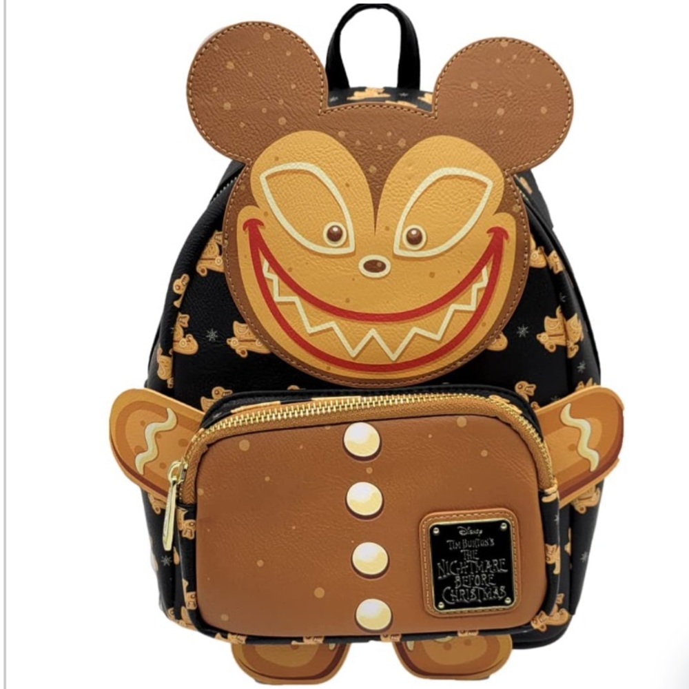 LOUNGEFLY x Disney Nightmare Before Christmas Gingerbread Scary Teddy Mini Back